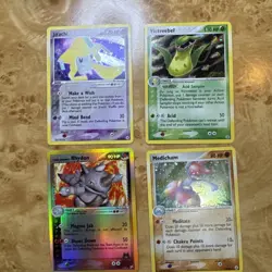 Pokemon 2004 Rare Mixed Card Lot of 4 - Victreebel, Jirachi, Medicham, Rhydon - Image 1