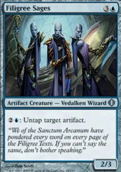 Filigree Sages -Foil Light Play MTG Shards of Alara - Image 1