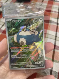 Pokemon TCG Snorlax SVP 051 Scarlet & Violet Full Art Holo Promo Card Sealed - Image 1