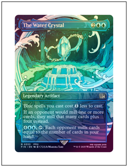 1x The Water Crystal, Foil, Borderless Art, Final Fantasy, MTG NM - Image 1
