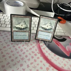 1995 Magic The Gathering Ice Age Snow-Covered Island #371 Light Play LOT OF 2 - Image 2