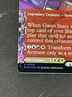 Gwen Stacy (0209) (Borderless) Marvel's Spider-Man Foil NM Magic The Gathering - Image 2