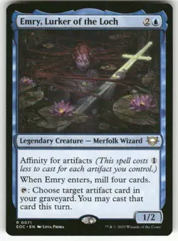 EMRY, LURKER OF THE LOCH #71 (RARE) MTG COMMANDER: EDGE OF ETERNITIES - Image 1