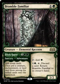 MTG Bramble Familiar (Showcase) Wilds of Eldraine NM R Magic - Image 1
