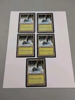 5x Snow-Covered Forest MTG Ice Age LP (Lot of 5) - Image 2