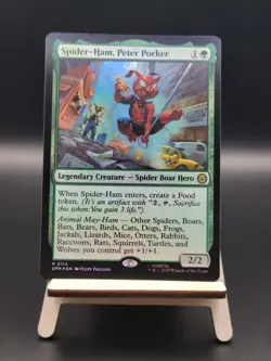 Spider-Ham, Peter Porker (Foil) - #114 - Rare - Marvel's Spider-Man - SPM - Image 1
