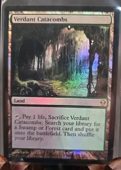 Verdant Catacombs Zendikar Foil MTG Moderately Played - Image 1