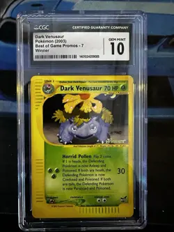 CGC 10 Gem Mint Dark Venusaur Winner Stamp Best Of Game Promo psa Card Pokemon - Image 1