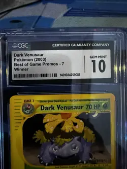 CGC 10 Gem Mint Dark Venusaur Winner Stamp Best Of Game Promo psa Card Pokemon - Image 3