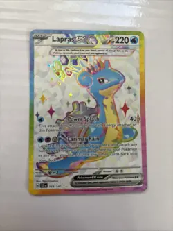 Pokemon TCG Lapras EX Full Art Ultra Rare Holo Card 158/142 Mint/Near Mint - Image 1