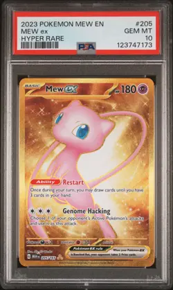 2023 POKEMON MEW EN-151 HYPER RARE #205 MEW EX PSA 10 - Image 1