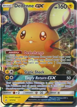 Dedenne GX 57/214 Ultra Rare SM - Unbroken Bonds Pokemon TCG - Image 1