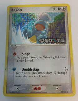 Pokemon TCG Bagon EX Deoxys 52/107 Reverse Holo Moderately Played - Image 2