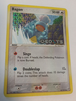 Pokemon TCG Bagon EX Deoxys 52/107 Reverse Holo Moderately Played - Image 3