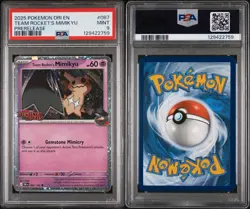 2025 POKEMON DRI EN-DESTINED RIVALS #087 TEAM ROCKET'S MIMIKYU PRERELEASE PSA 10 - Image 3