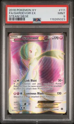 2016 POKEMON XY STEAM SIEGE #111 FULL ART/GARDEVOIR EX PSA 9 - Image 1