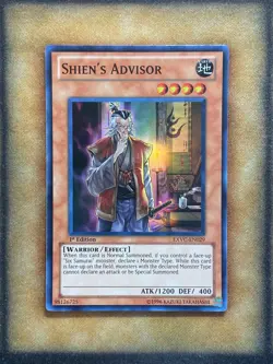 Yugioh Shien's Advisor EXVC-EN029 Super Rare 1st Ed NM - Image 1