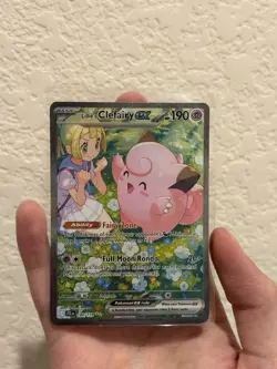 Pokemon TCG Journey Together Lillie's Clefairy EX Card 184/159 Sir - Image 1
