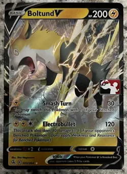 Boltund V Pokemon Prize Pack Series 2 Promo Pokemon Card NM/LP Play Stamp - Image 1