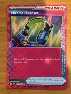 Pokemon TCG Miracle Headset 183/191 - Surging Sparks - Ace Spec Trainer Card NM - Image 1
