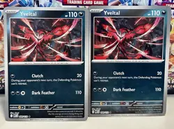 (Set Of 2) Pokemon Mega Evolution Reverse Holo Card - Yveltal (088/132) - Image 1