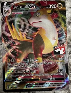 Boltund Vmax Pokemon Prize Pack Series 2 Promo Pokemon Card NM/LP Play Stamp - Image 1