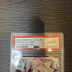 Luffy PSA10 ST21 Leader Parallel Card One Piece TCG Rare Collectors Item - Image 2