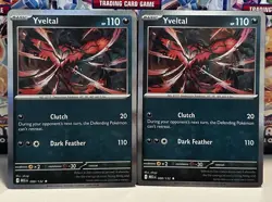 (Set Of 2) Pokemon Mega Evolution Holo Holographic Card - Yveltal (088/132) - Image 1