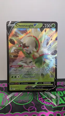Chesnaught V NM/MUltra Rare Card SWSH12: Silver Tempest 015/195 Pokemon TCG - Image 1