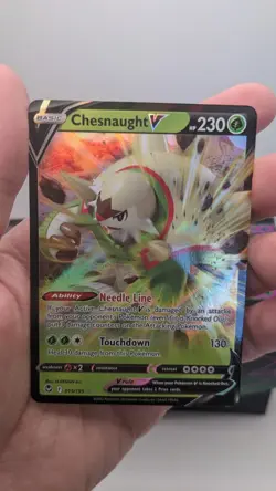 Chesnaught V NM/MUltra Rare Card SWSH12: Silver Tempest 015/195 Pokemon TCG - Image 3