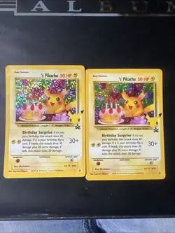 Lot of 2 Pokemon Birthday Pikachu Celebrations Holo #24 Card Black Star Promo - Image 1