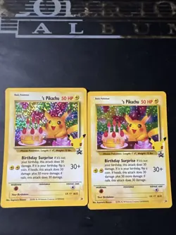Lot of 2 Pokemon Birthday Pikachu Celebrations Holo #24 Card Black Star Promo - Image 2