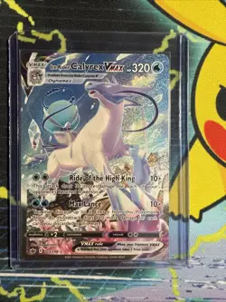 Ice Rider Calyrex VMAX Secret Rare 203/198 Chilling Reign Pokemon Card - NM - Image 1