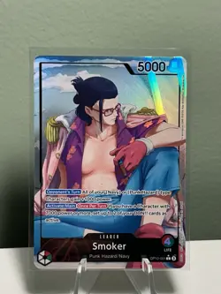 Smoker OP10-001 Alternate Alt Art Leader Parallel One Piece Card Game TCG NM Eng - Image 1