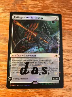 Magic the Gathering MTG foil Extinguisher Battleship EoE signed NM - Image 2