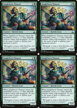 4x MTG 2018 JUNGLEBORN PIONEER - MERFOLK CREATURE - MAGIC CARD x4 copies - Image 1