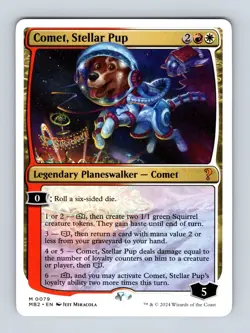 Comet, Stellar Pup (White Border) Mystery Booster 2 Non-Foil MTG NM - Image 1