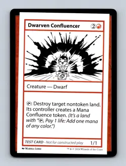 Dwarven Confluencer Mystery Booster 2 Playtest Cards Non-Foil MTG NM - Image 1