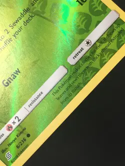 Pokemon TCG Sewaddle 6/236 SM Unified Minds Reverse Holo Common LP - Image 2