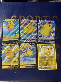 Lot of 6 Pokemon Cards Pikachu - Image 1