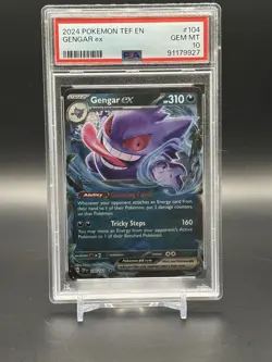 2024 POKEMON TEF EN-TEMPORAL FORCES #104 GENGAR EX PSA 10 - Image 1