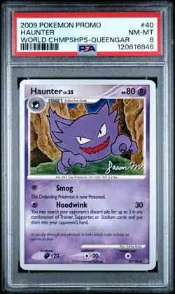 2009 POKEMON WORLD CHAMPIONSHIPS PROMO QUEENGAR #40 HAUNTER PSA 8 - Image 1