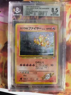 Pokemon Card Blaine's Moltres Gym Heroes Holo 1998 Japanese BGS Beckett 8.5 - Image 2