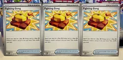 (Set Of 3) Pokemon Mega Evolution TCG Trainer Card - Fighting Gong (116/132) - Image 1