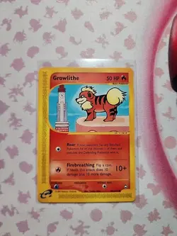 Pokemon Aquapolis Common Growlithe Card No.80/147 - Image 1