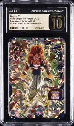 2023 SUPER DRAGON BALL HEROES - PROMO CARDS #ABS-20 GOGETA: GT CGC 10 PRISTINE - Image 1