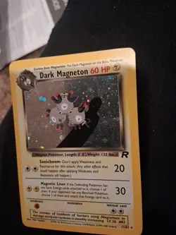 Pokemon Dark Magneton TCG Holo Rare Card 11/82 Unlimited - Image 1