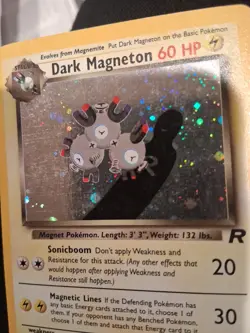 Pokemon Dark Magneton TCG Holo Rare Card 11/82 Unlimited - Image 2