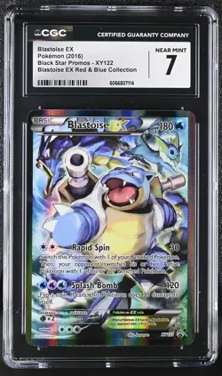 CGC 7 Blastoise EX 2016 Black Star Promos XY122 Holo Pokemon Card - Image 1
