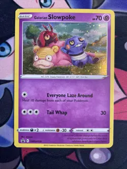 Galarian Slowpoke SWSH126 Evolving Skies Black Star Promo Holo Pokemon Card NM - Image 1